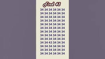 can you find 43 in 5 seconds? #wordpuzzlegame #game #mathematics #mindbendingquiz #puzzle6 5