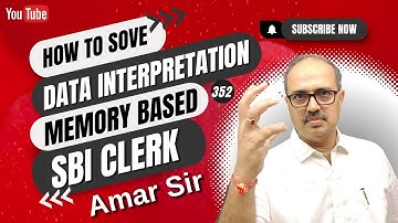 SBI Clerk (Memory Based) | Data Interpretation | Best Tricks by Amar Sir @AmarSirmaths