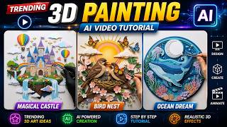 Trending 3D Painting AI Video Tutorial | Create Amazing Layered Paper Art & 3D Wall Art with free ai screenshot 4