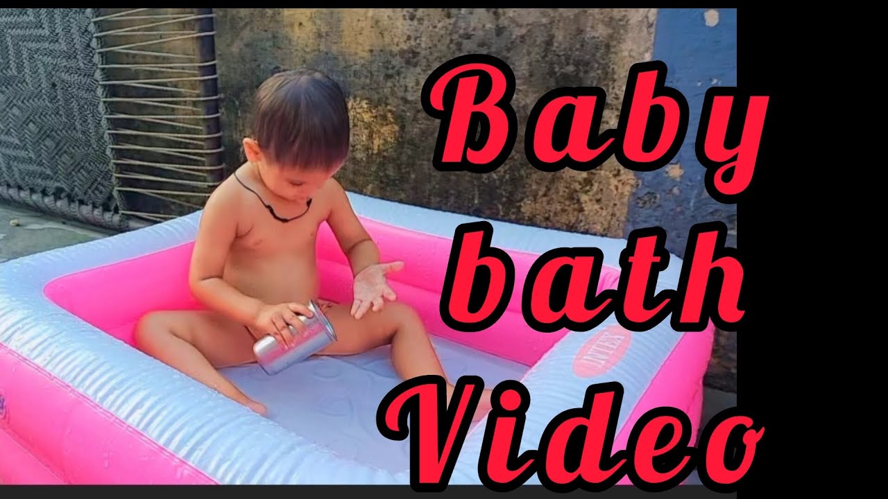 My Baby Bath Video / Cute Baby Bath Tub / 2 years Baby Bath In Bath Tub ...