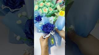 How to packing 1pc ribbon rose flower | ribbon rose flower packing tutorials | ribbon rose flower