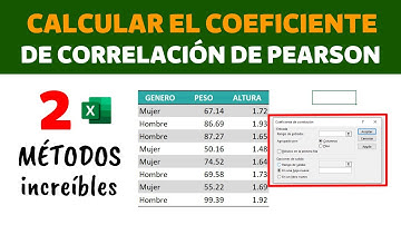 2 Formas de CALCULAR EL COEFICIENTE DE CORRELACIÓN DE PEARSON en Excel - Fácil y Rápido