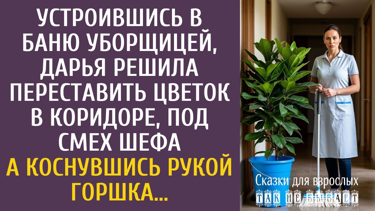 Устроившись в баню уборщицей, Дарья решила переставить цветок в коридоре… А коснувшись рукой горшка…