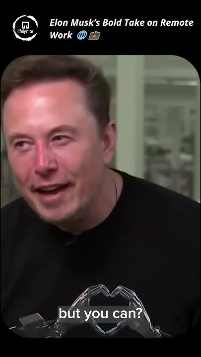 🚫 Elon Musk Says Working from Home Is WRONG! 🚫 - YouTube