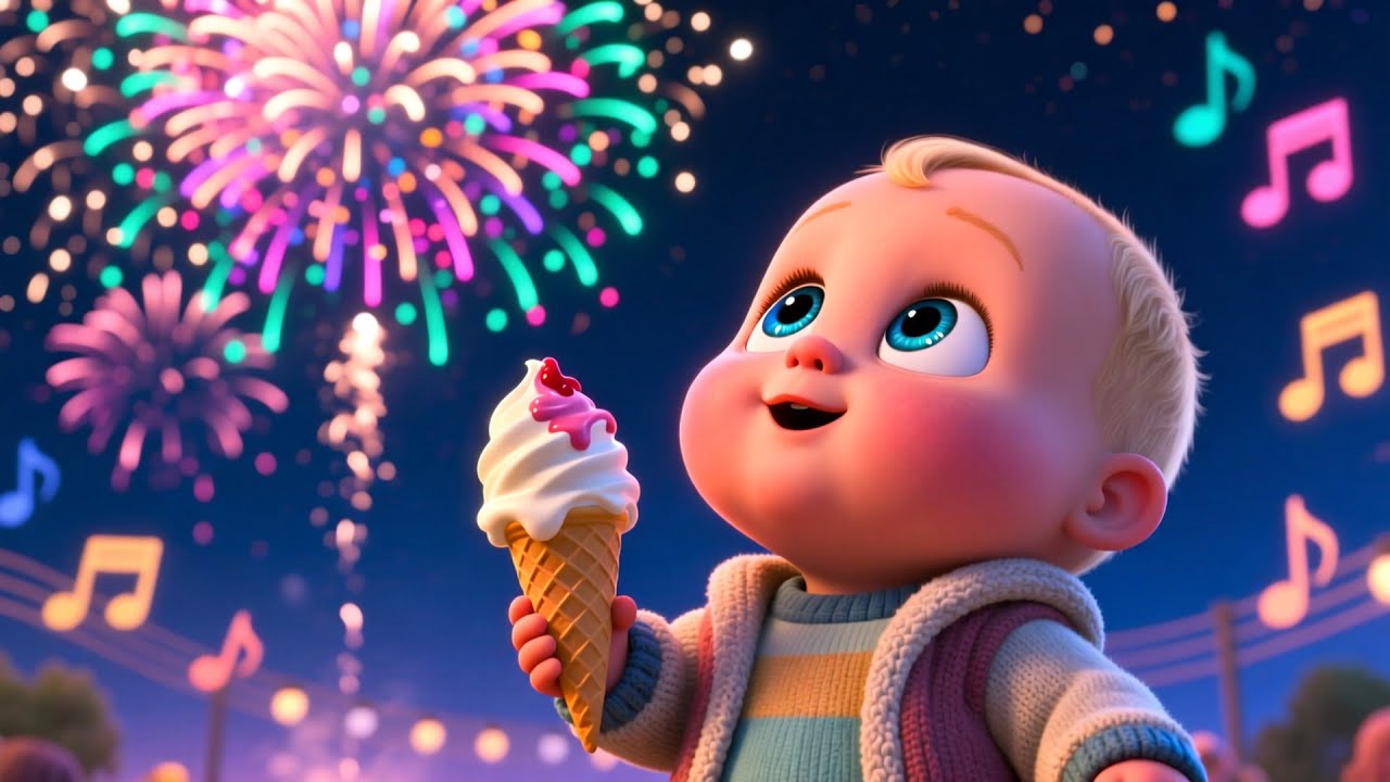 Fireworks Show With Baby 🎆🌟 Fun Celebration Song | Toddler & Preschool ...