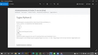 TUGAS 2 PEMROGRAMAN PYTHON MENGGUNAKAN APK PYCHARM/RIMA ANANDA KURNIA ISMANTO/1101193090