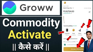 How to activate commodity trading in groww app | groww app me commodity trading kaise start kare