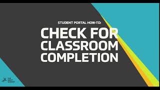 Student Portal How To: Check for Class Completion