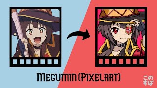 Making a Pixelart of Megumin (Timelapse) | KonoSuba |