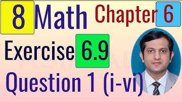 Class 8th Math Unit 6 Exercise 6.9 Question 1 | 8 Class Mathematics Chapter 4