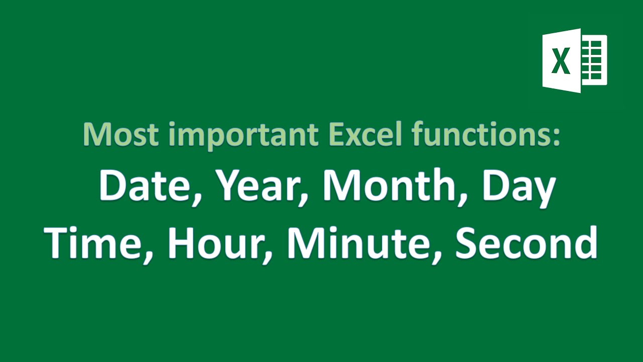 Various date(Date, Year, Month, Day) and time(Time, Hour, Minute ...