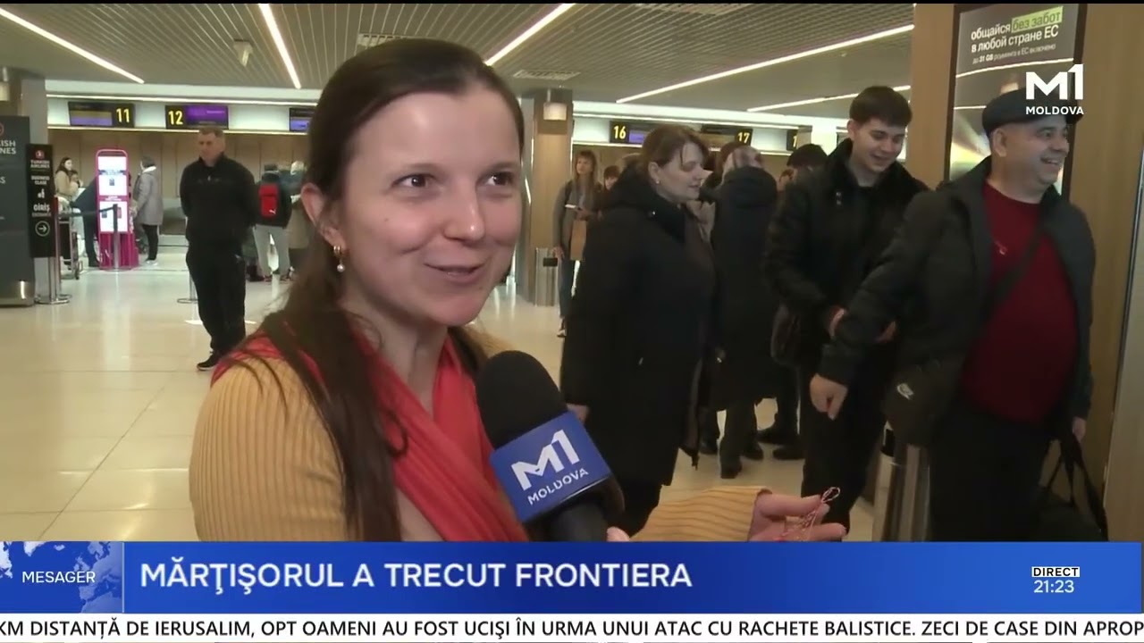 Călătorii au fost întâmpinați, pe 1 martie, cu mărțișoare la intrarea în țară