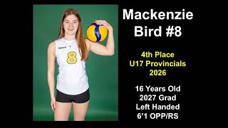 U17 Provincials Highlights - Mackenzie Bird #8 OPP LH - Pandas U17 - April 2026