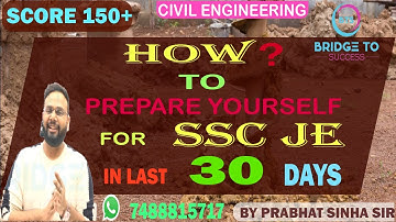 STRATEGY DISCUSSION FOR UPCOMING SSC JE EXAM | BY PRABHAT SINHA SIR | Bridge to Success