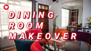 EXTREME DINING ROOM MAKEOVER \\ DIY Mirror Wall