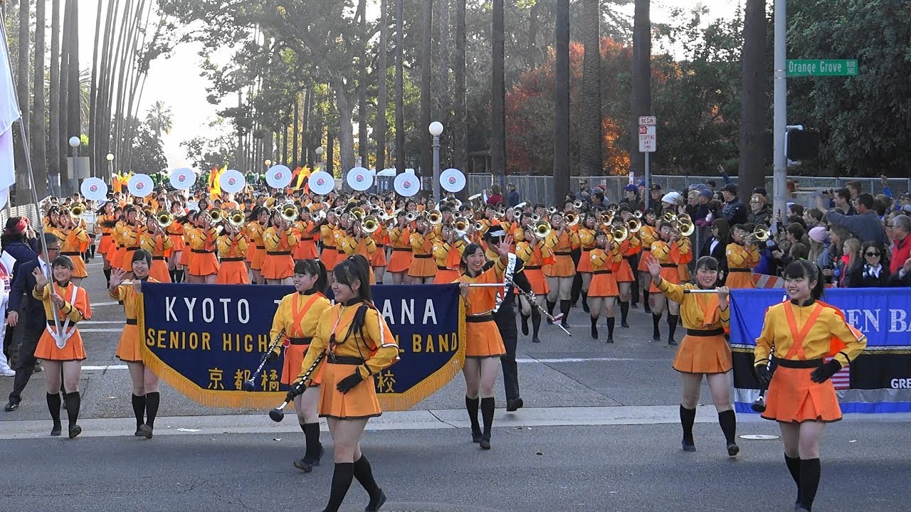 京都橘高校 Kyoto Tachibana High School Green Band Rose Parade 18 4ｋ Youtube