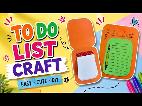 How to make a Paper Planner - Easy diy to do list