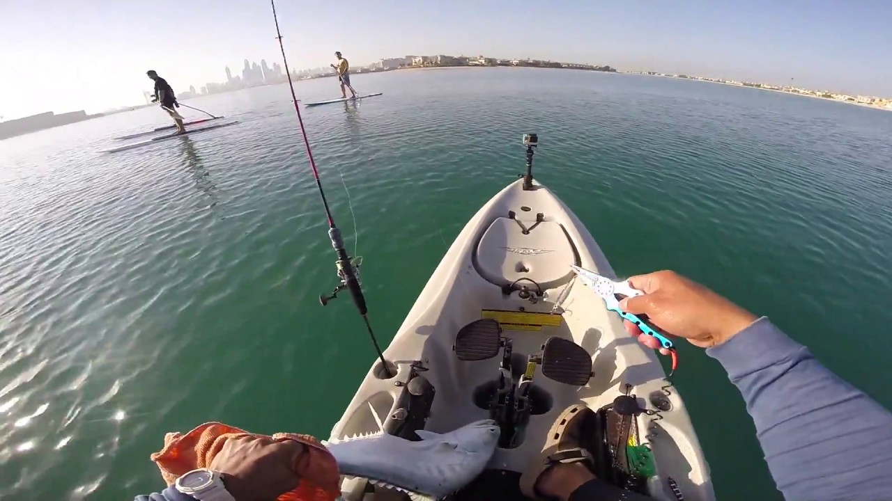 kayak fishing in dubai (queen) YouTube