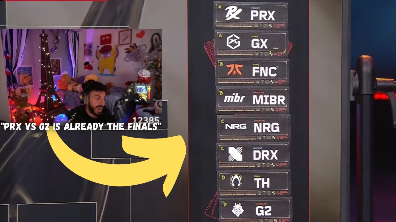 SEN Tarik Reacts to Valorant CHAMPIONS PLAYOFFS Draw