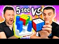 Robot rubiks cube vs champion de france  mme les yeux ferms