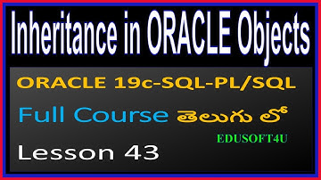 Inheritance in  Oracle PL SQL Object Types - ORACLE SQL & PL/SQL Full Course in Telugu-Lesson-43