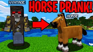 PRANKING AS A HORSE IN MINECRAFT!  Minecraft Trolling Video
