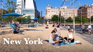 NYC Walking Tour: Midtown Hudson River Greenway, Public "Beach", Frying Pan, High Line | May 2024