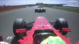 Felipe Massa onboard overtake on Adrian Sutil British GP 2013