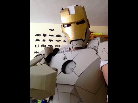 Traje de Iron Man 100% cartón, actualización general