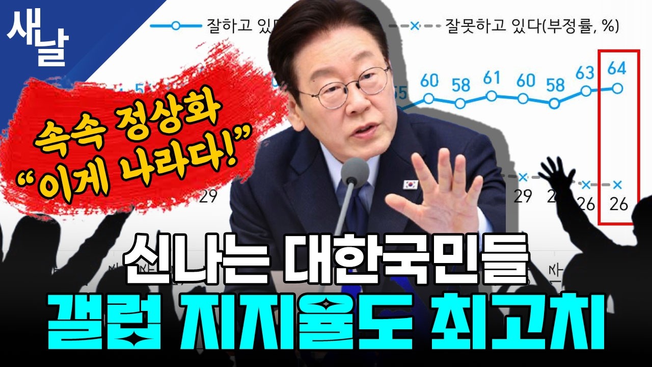 속속 정상화 “이게 나라다!” 신나는 대한국민들, 갤럽 지지율도 최고치