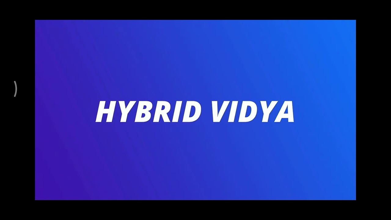 how to login in hybrid vidya for students - YouTube