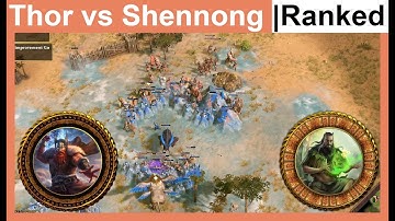Thor vs Shennong | 1v1 Ranked | Age of Mythology Retold