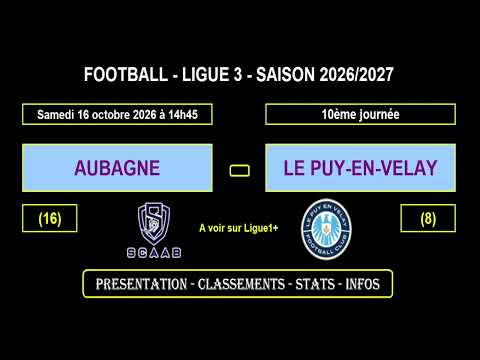 🇫🇷 AUBAGNE VS LE PUY-EN-VELAY 🇫🇷 | Ligue 3 Matchday 10: PRE-MATCH & PREDICTION!
