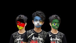 How to Paint National Flag onto a Face | Face Paint Photoshop Tutorial screenshot 4