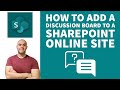 How To Add A Discussion Board To A SharePoint Online Site