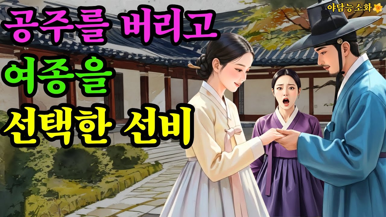 〔야담 능소화 076〕 공주를 버리고 여종을 선택한 선비 / 야담 야담 야사 전설 민담 설화 옛날 이야기