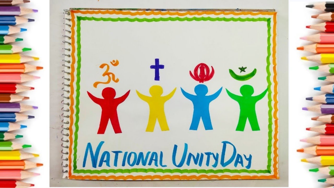 National Unity Day Drawing Rashtriya Ekta Diwas Drawing Unity in