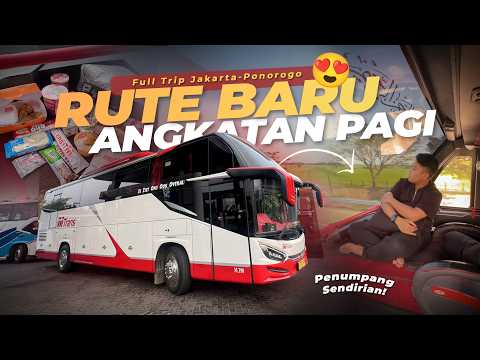 "LYING DOWN WITH A VIEW" 😍 BEST MORNING SLEEPER BUS TO PONOROGO !! - MTrans "The Rise" Morning Trip