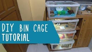 DIY Hamster Bin Cage Tutorial