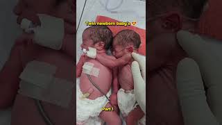Twin newborn baby's 😍🍼💓#newborn #preterm #nicu #babyrecovery #babycare #premature #baby #nicumir