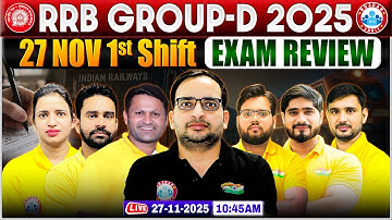 RRB Group D Analysis 2025 | RRB Group D Exam Review 27 Nov, 1st Shift, Answer Key & Cut off