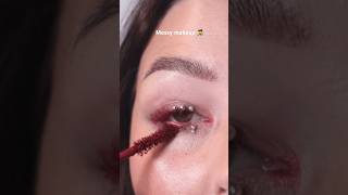 Messy makeup aka grunge makeup. #makeuptutorial #grunge #creativemakeup #makeuplook #makeuptips