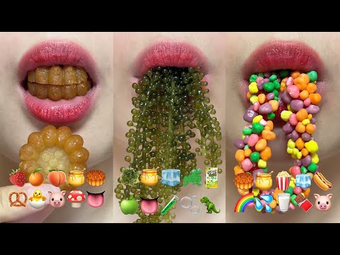 asmr-10-minutes-for-sleep-emoji-food-challenge-2-mukbang-eating-sounds