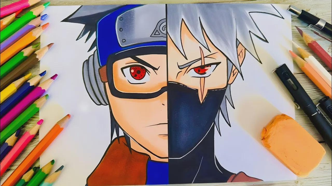 How to Draw Obito Uchiha & Kakashi Hatake as Kids – Naruto Tutorial