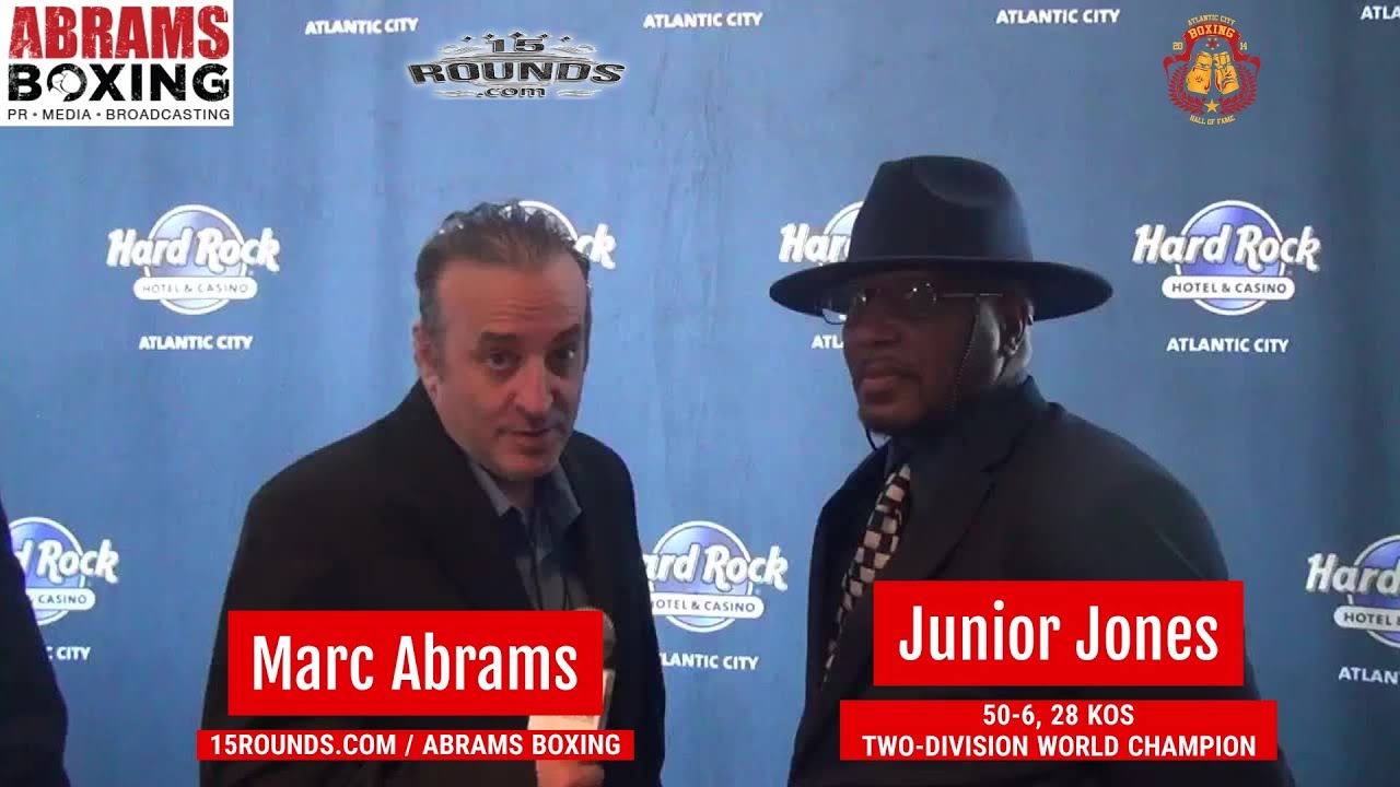 Former Two-Division World Champion Junior Jones at The Atlantic City Boxing Hall of Fame