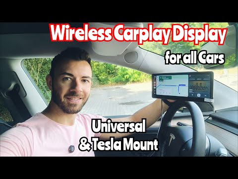 CarpodGo T3 Pro Carplay テスラ専用マウント付属 CarpodGo Portable Wireless Display Screen for Carplay or Android Auto