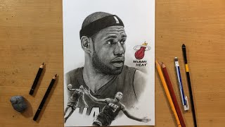 Lebron James Pencil Drawing
