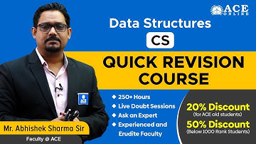 Quick Revision Course I Data Structures - CS I Recursion | ACE Online & ACE Academy