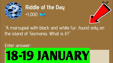 Riddle Of The Day Zoo 18 January | Zoo Riddle Of The Day 18 January | Riddle Of The Day Code Zoo