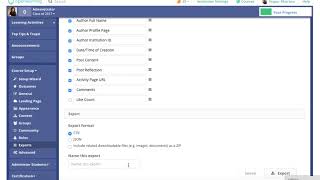 Export Feature on OpenLearning